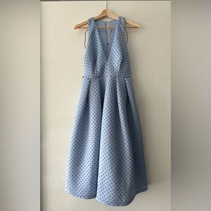 ASOS Light Blue Polka Dot Dress, Midi, 8